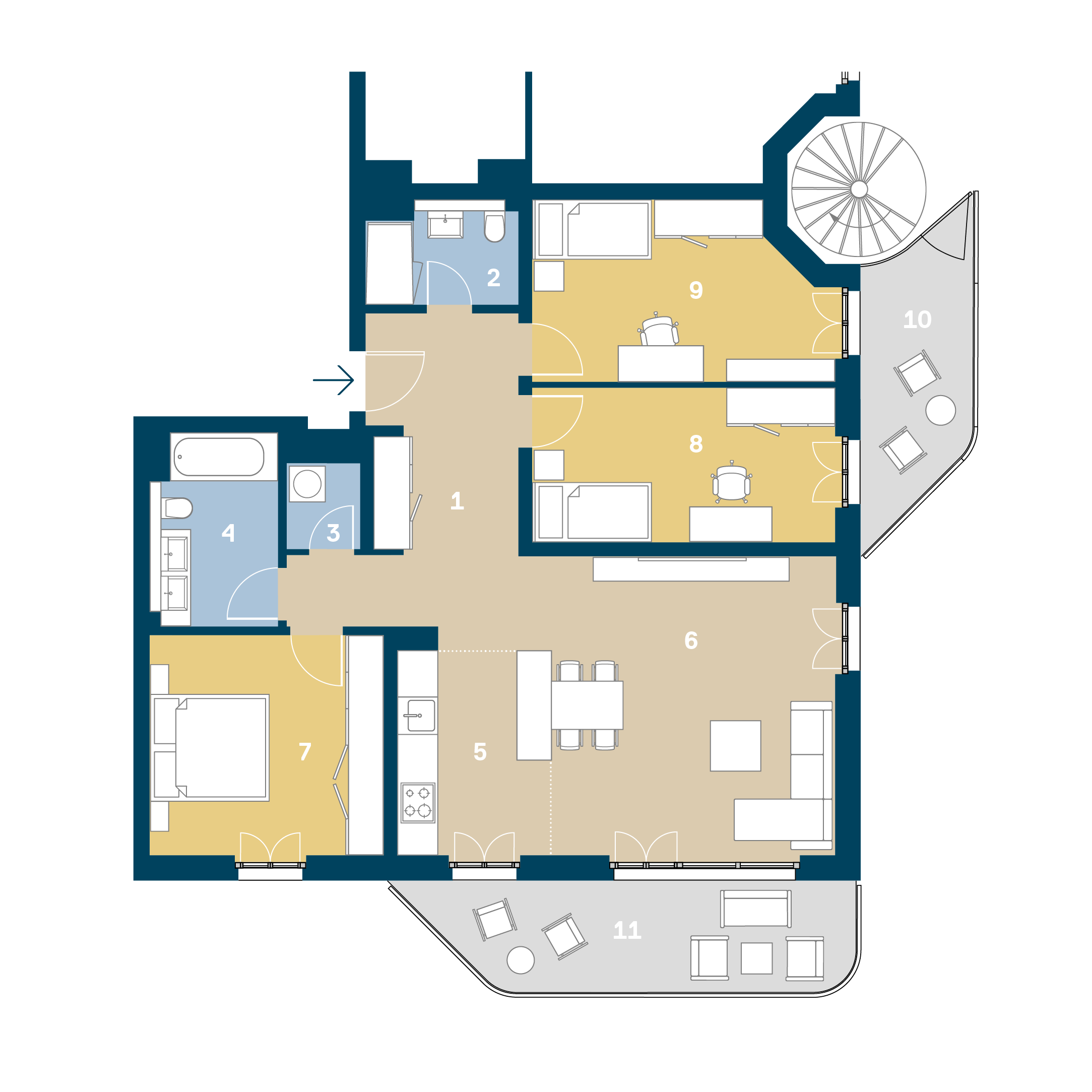 Grundriss 4 Zimmer Wohnung Helling Höfe